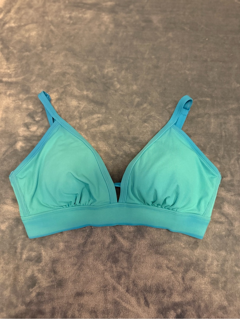 Light Blue Seamless Wireless Triangle Bralette